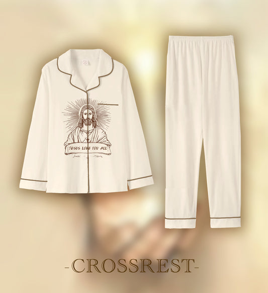 Crossrest Jesus Love You All Cotton Pajama Set