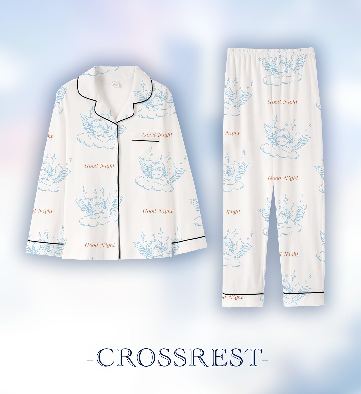 Crossrest Good Night Angel Cotton Pajama Set