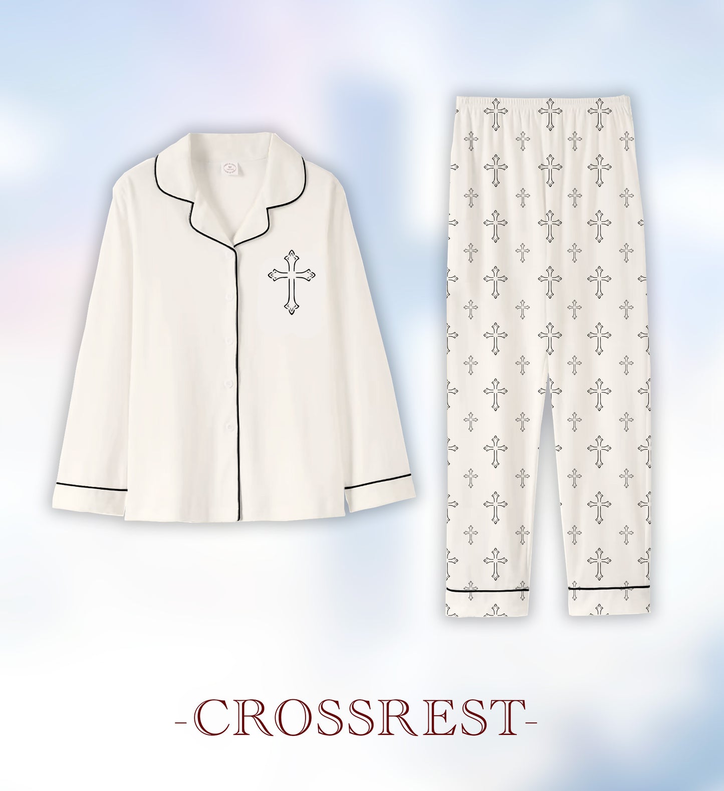 Crossrest Cross Blessing Cotton Pajama Set