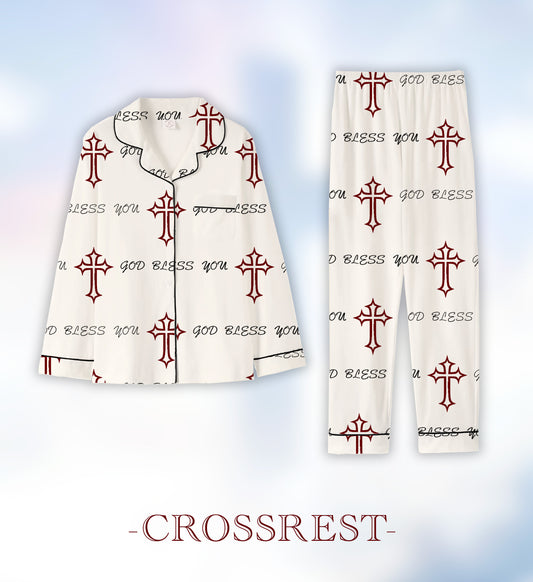 Crossrest God Bless You Cotton Pajama Set