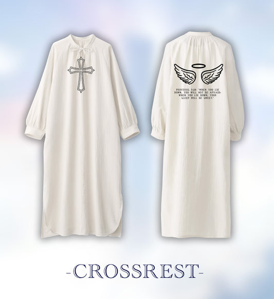 Crossrest Angel Wings Cotton Printed Pajamas