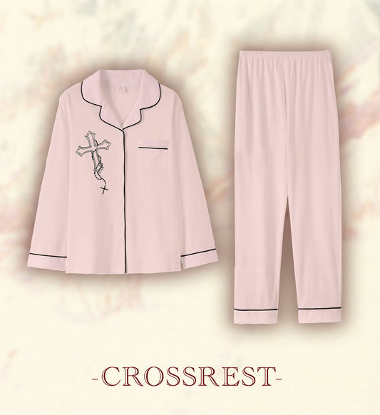 Crossrest Pink Cross Cotton Pajama Set